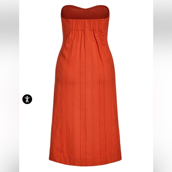 NWT CITY CHIC Textured Longline Split Front Escape Top - Chilli Red - Picture 8 of 13